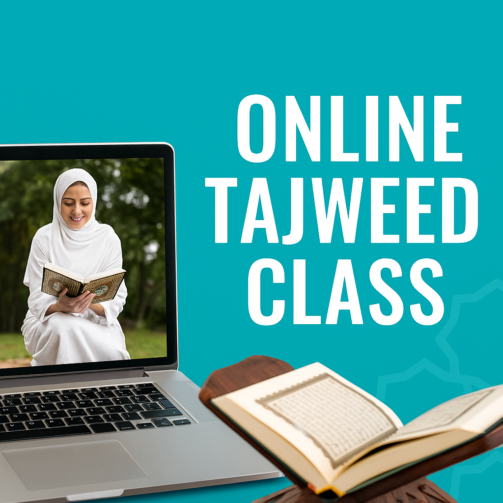 Student learning Quran with Online Tajweed Classes from home